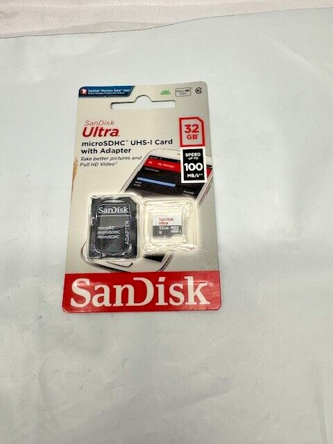 SANDISK Ultra Plus 32GB microSDXC UHS-I Card w/ Adapter Speed Up to 100MB/s*New