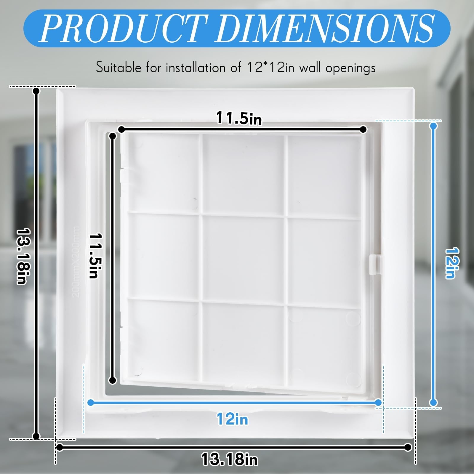 Menkxi 2 Pack 12 x 12 Plastic Plumbing Access Panel for Drywall, Door Electri...