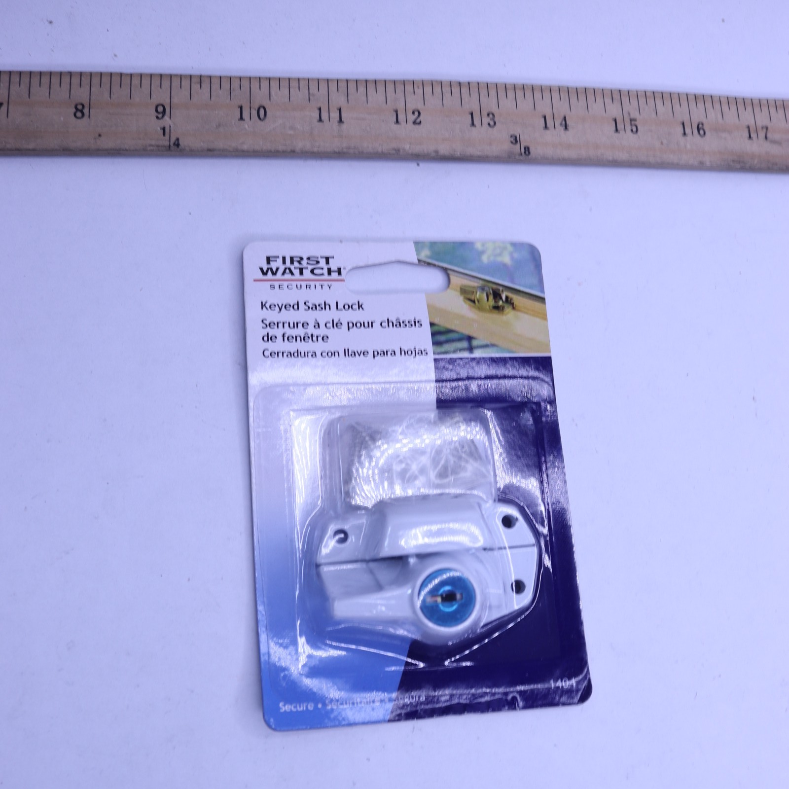 First Watch Security White Metal Keyed Window Sash Lock