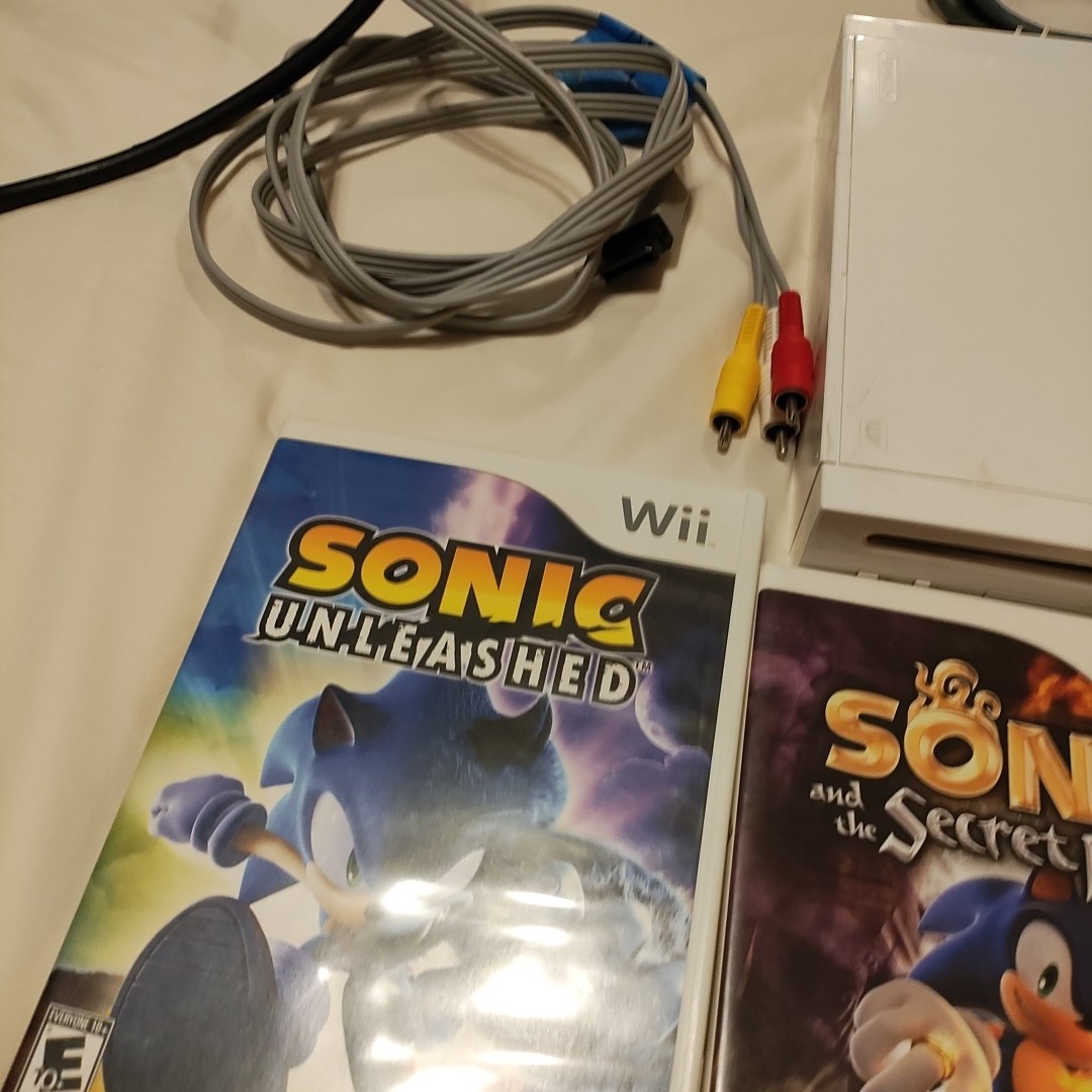 Nintendo Wii Game Console Bundle With Controllers And Games, No Power Cord