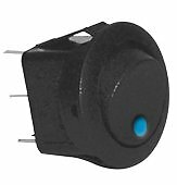 SPST ILLUMINATED "BLUE LED" ROCKER SWITCH 12VDC