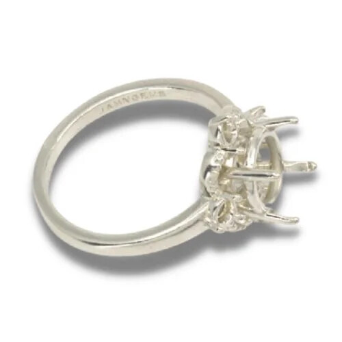 Round Accented Milgrain Pre-notched Ring Mounting
