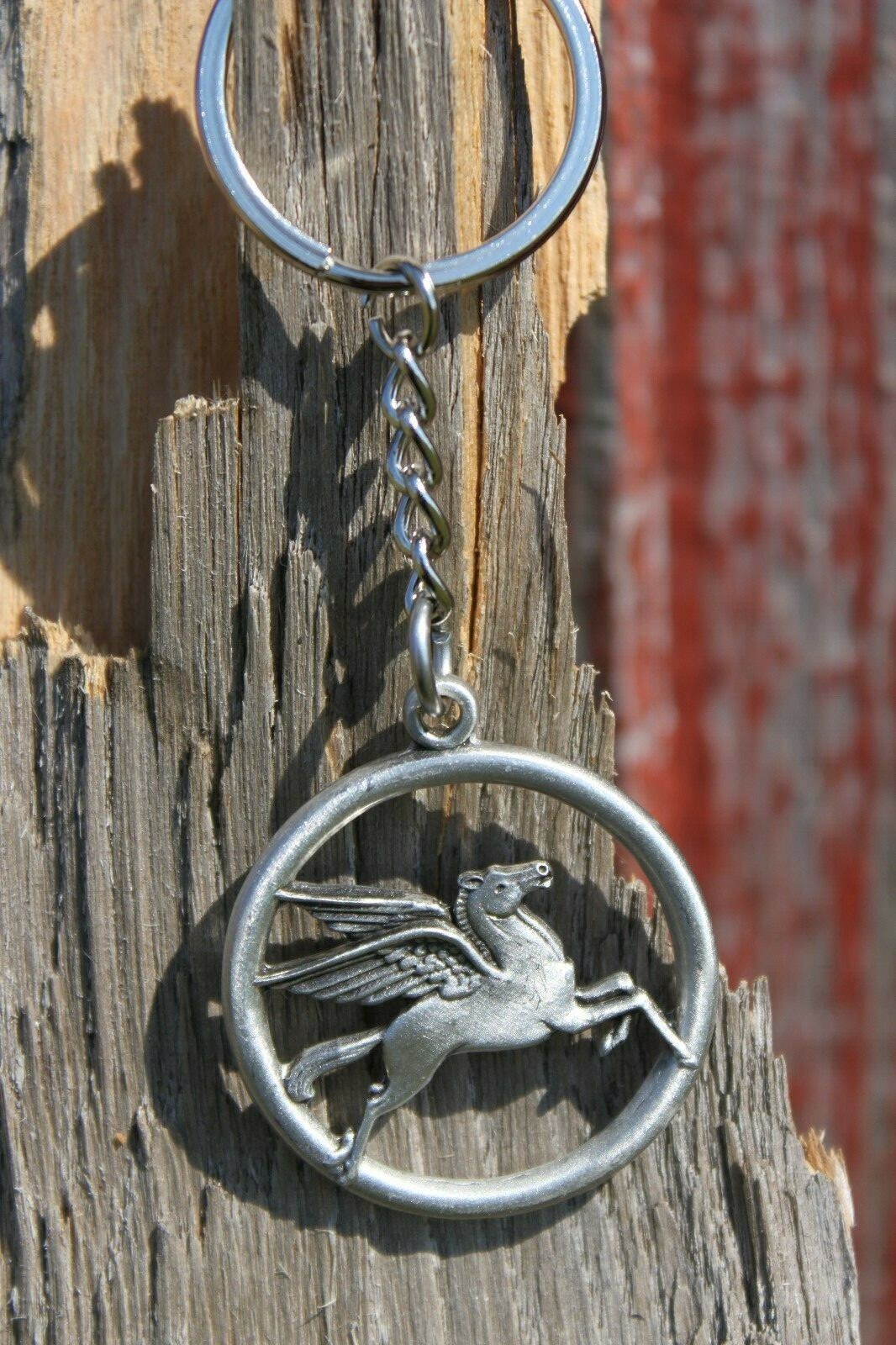 Hastings Pewter Lead Free Pewter Pegasus Keychain gift key chain Made in USA NEW