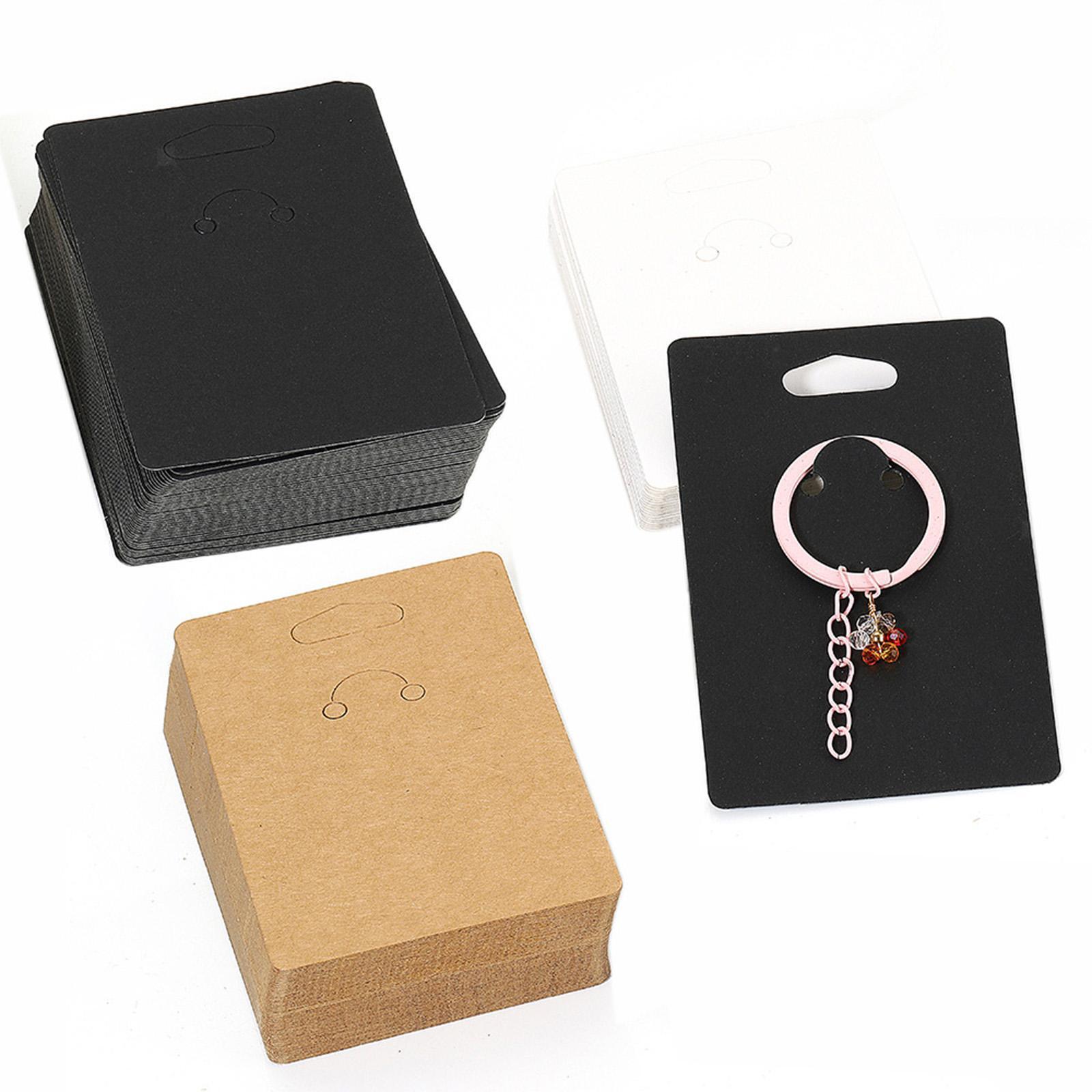 100x Keychain Display Cards with Self Sealing Bags Clear Pouch 3''X4.7''