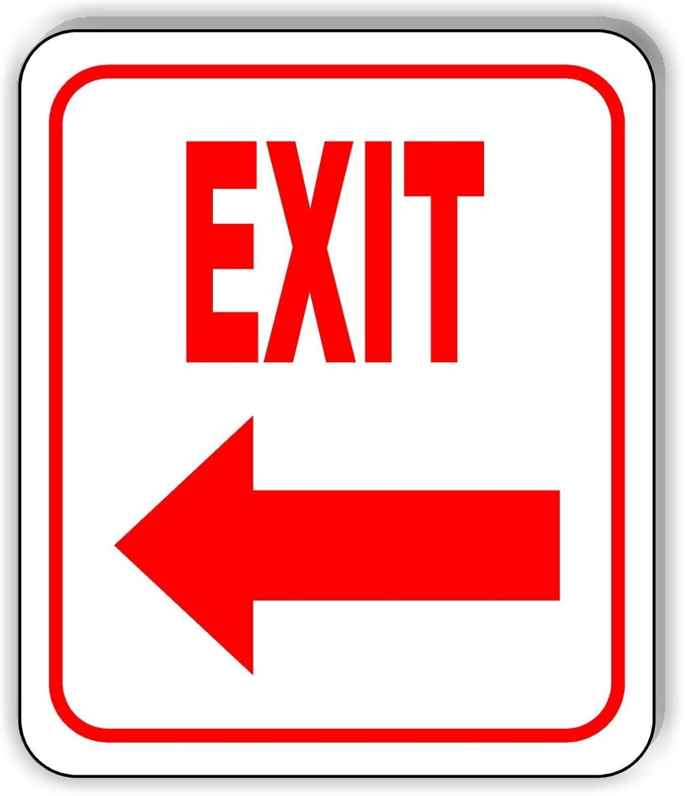EXIT LEFT ARROW Sign metal outdoor sign parking lot sign long lasting