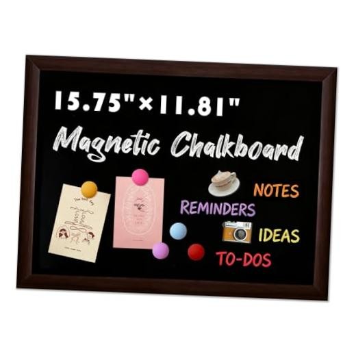 Magnetic Chalkboard 11.8" x 15.7" – Rustic Wall-Mounted Blackboard for