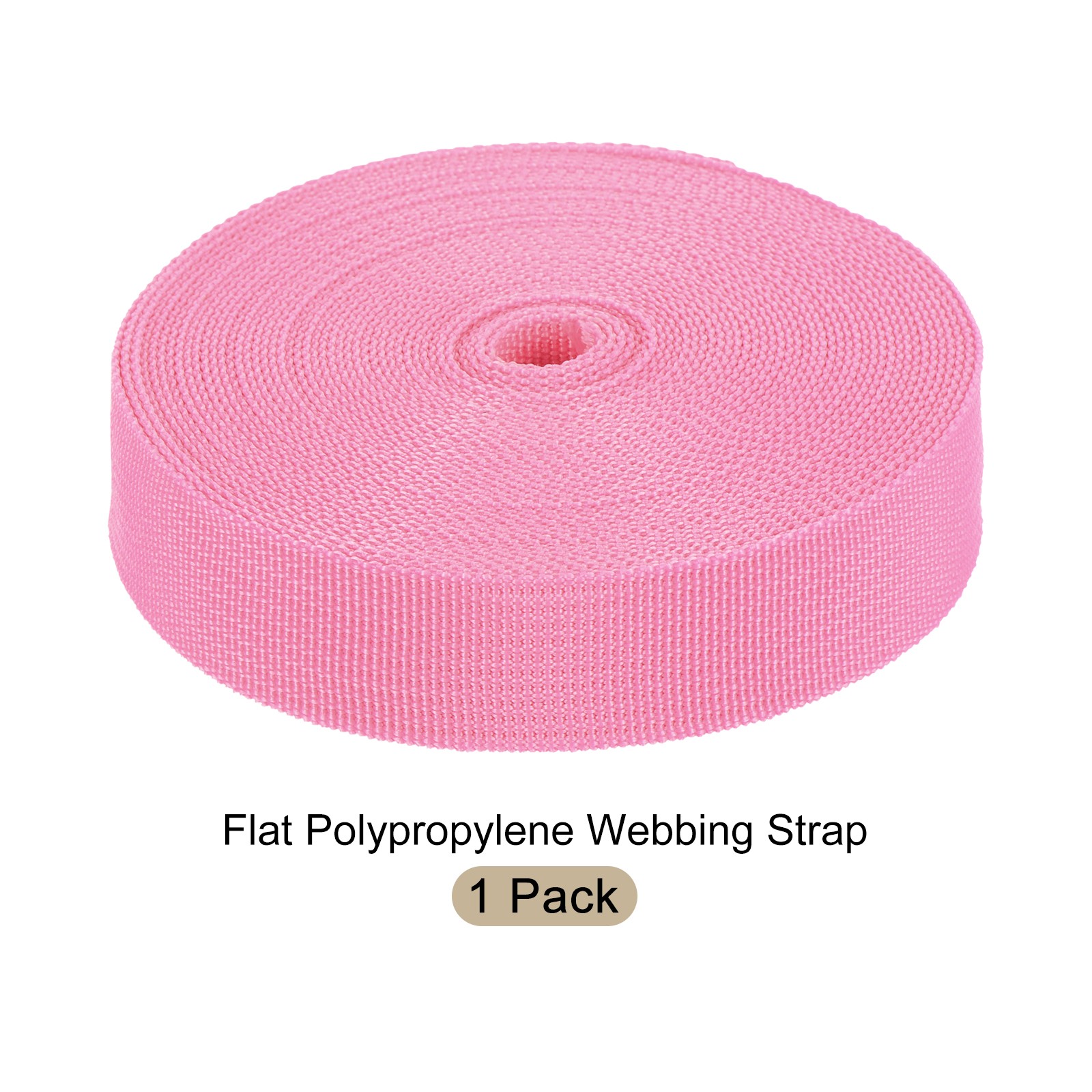 Nylon Webbing Strap 10 Yards 1" Polypropylene Lightweight Strap Pink