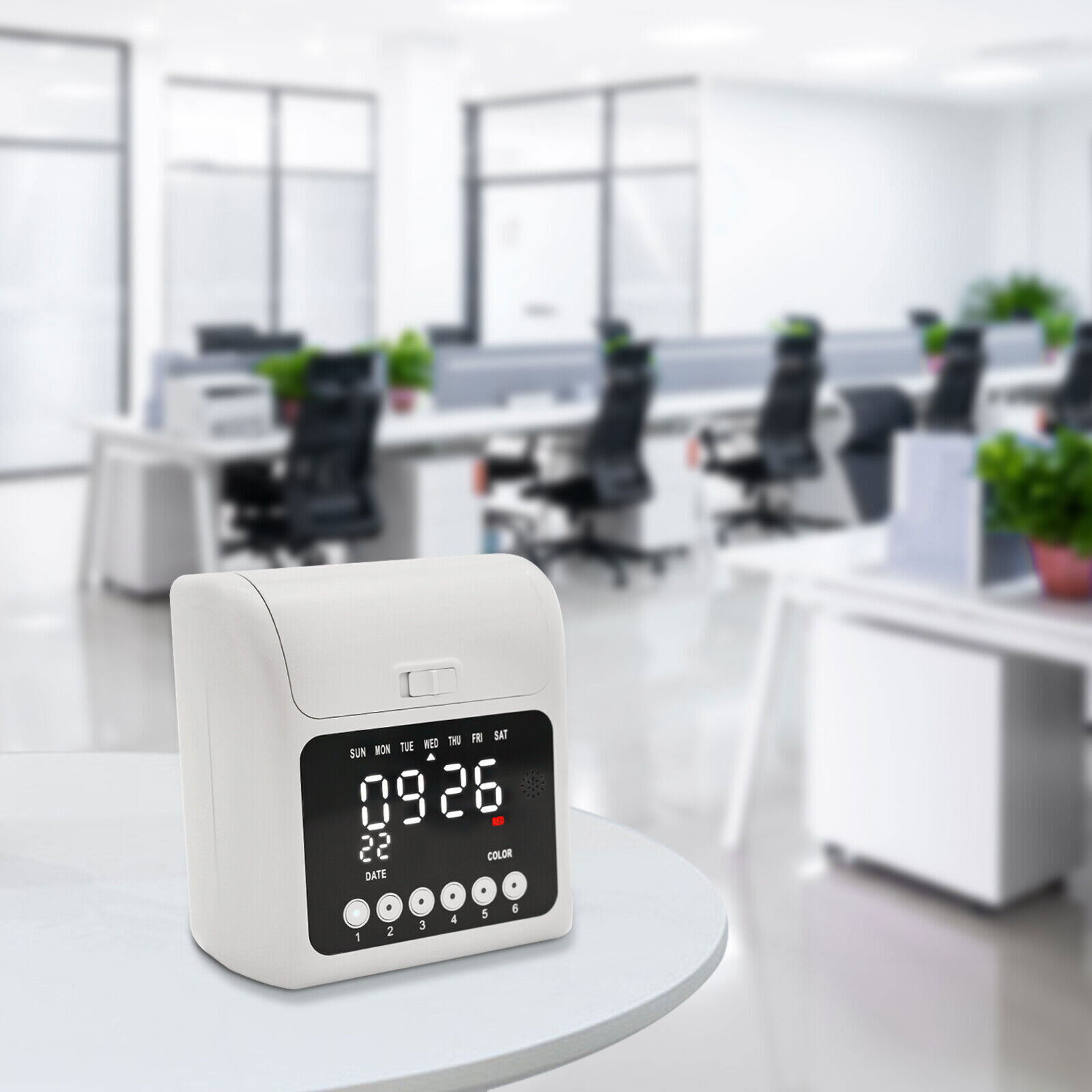 Employee Time Clock Card Machine Calculating Attendance Punch Built-in Music New