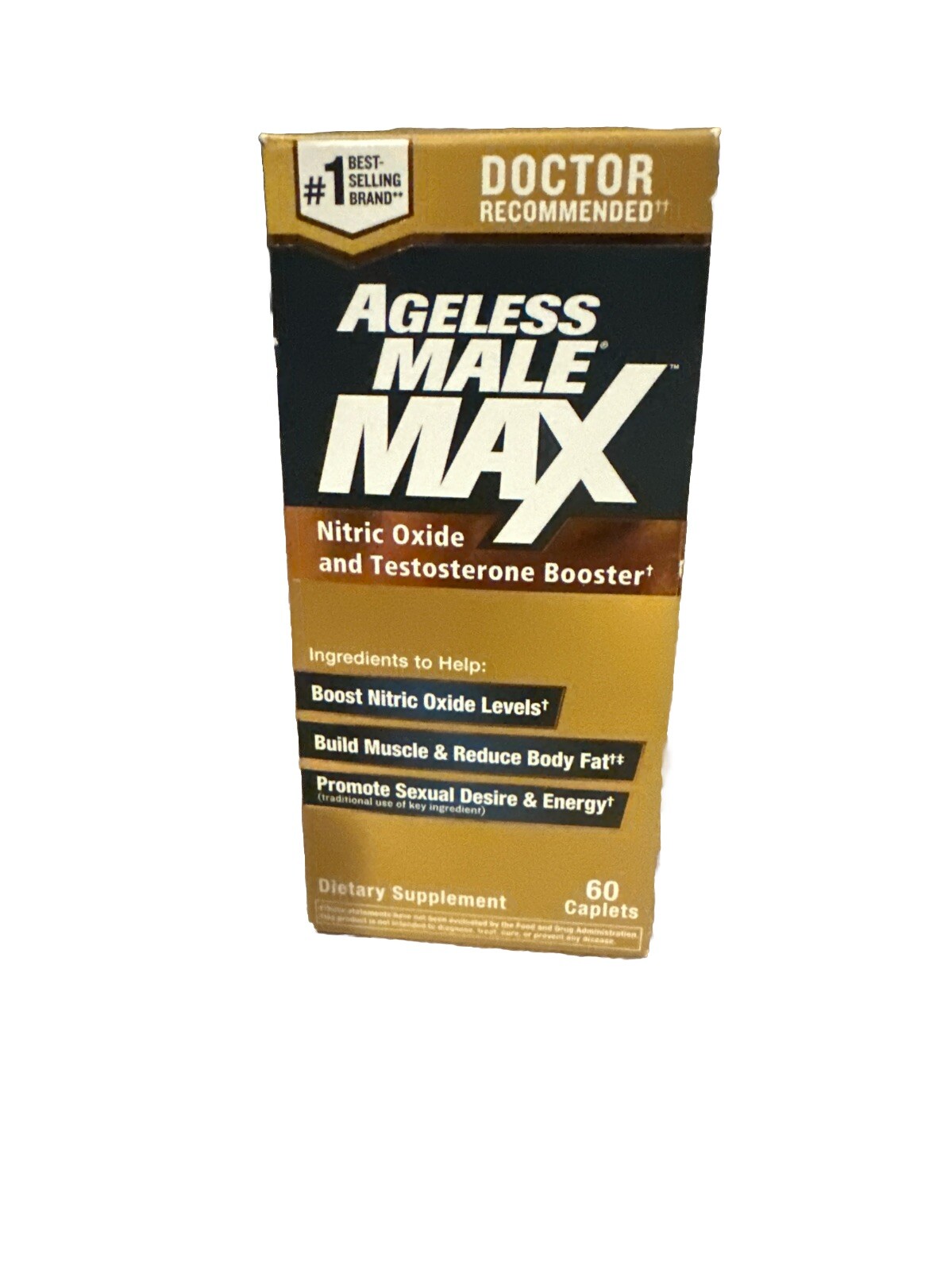 New Vitality Ageless Male Max T Booster 60 Caplets Exp 2029 Free Shipping