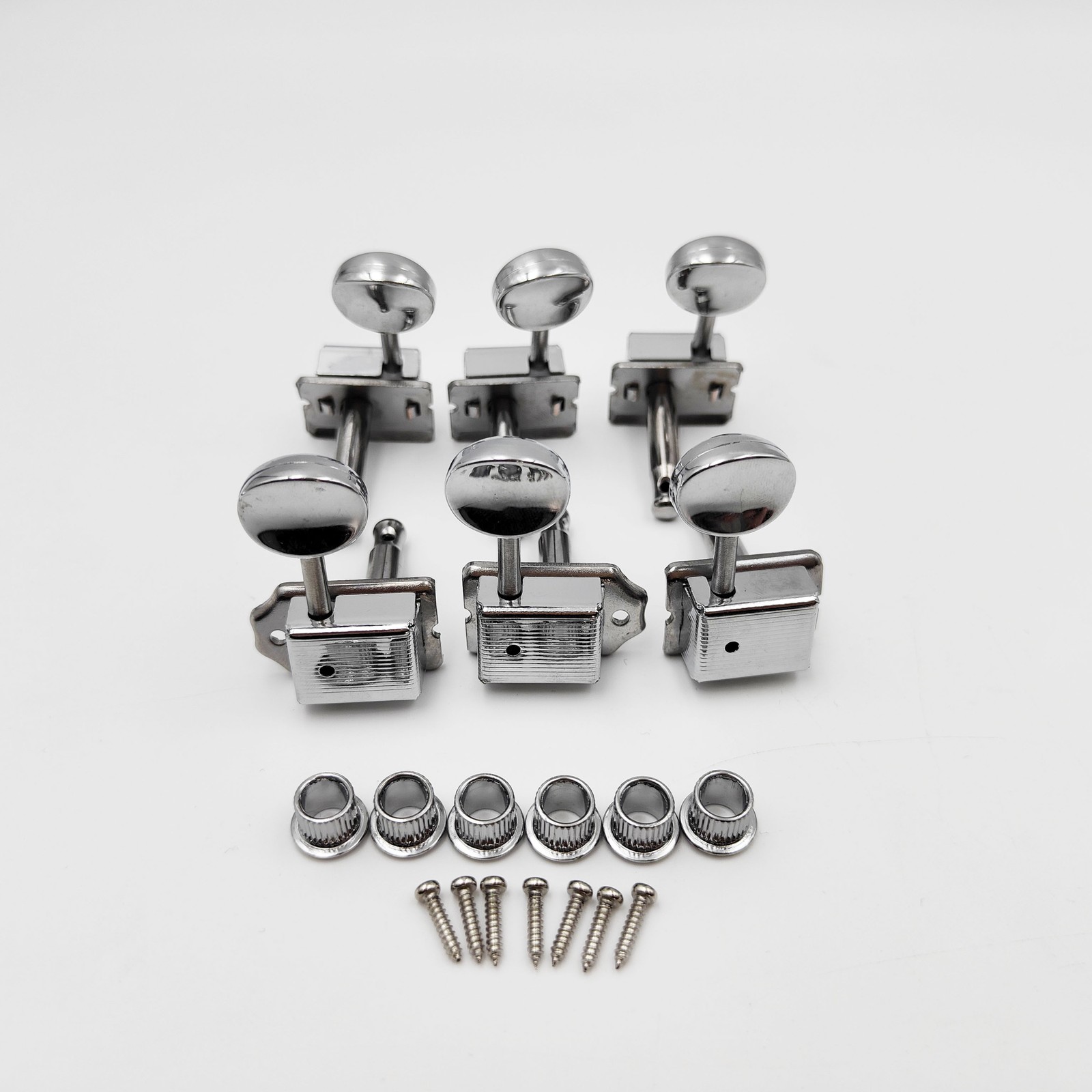 Chrome 6R Inline Guitar  String Tuning Pegs Machine Head for Strat ST Tele TL