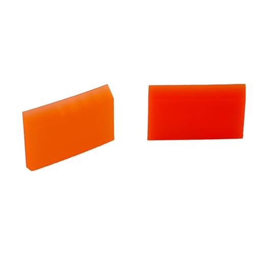6Pcs 2” Small Rubber Squeegee for Vinyl Installation, Window Tinting, Orange