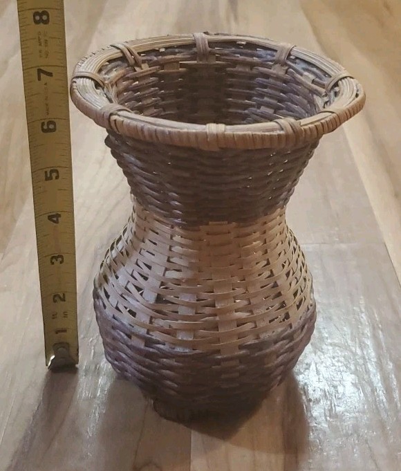 Small Basket Vase Woven 7 " Home Decor Wicker
