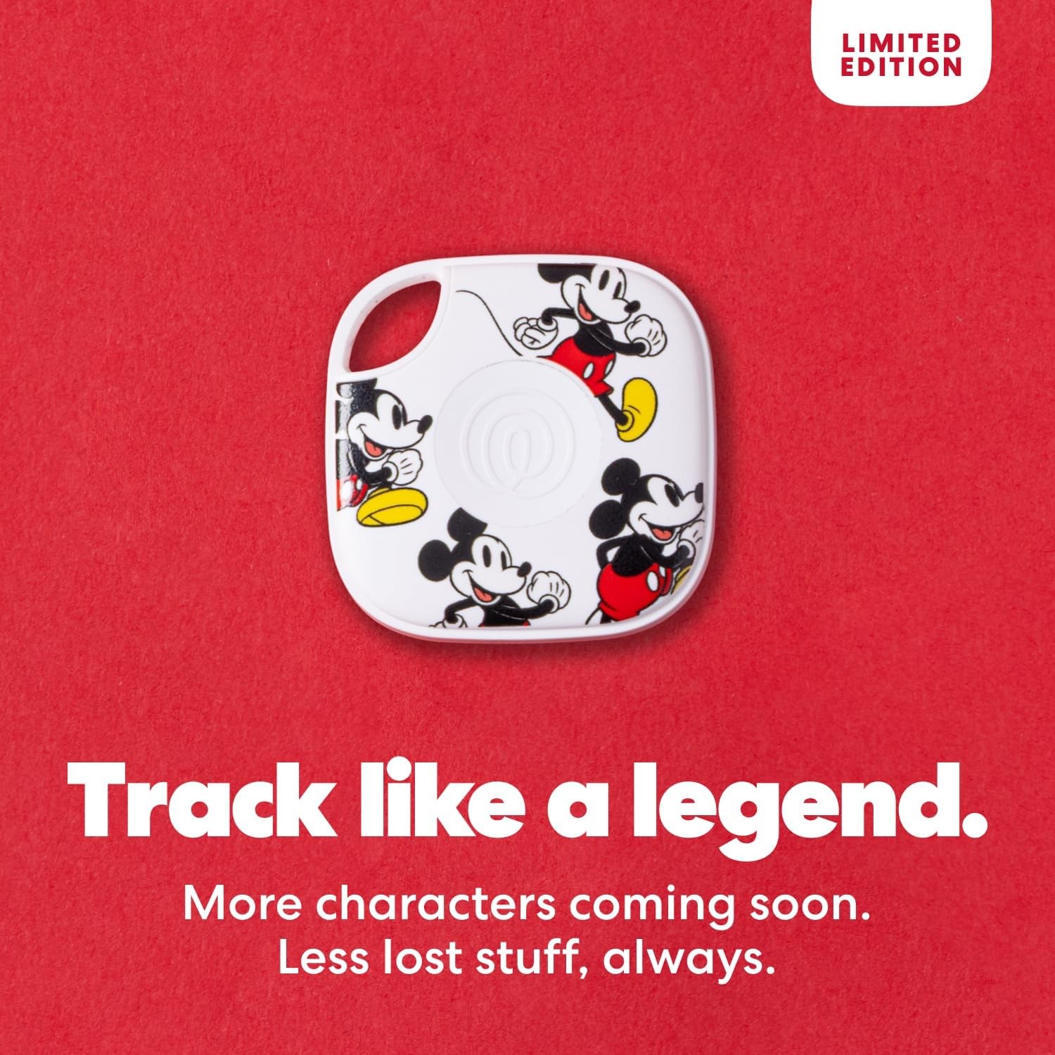 Life360 Tile Bluetooth Tracker, Keys Finder, Item Locator (White mickey)