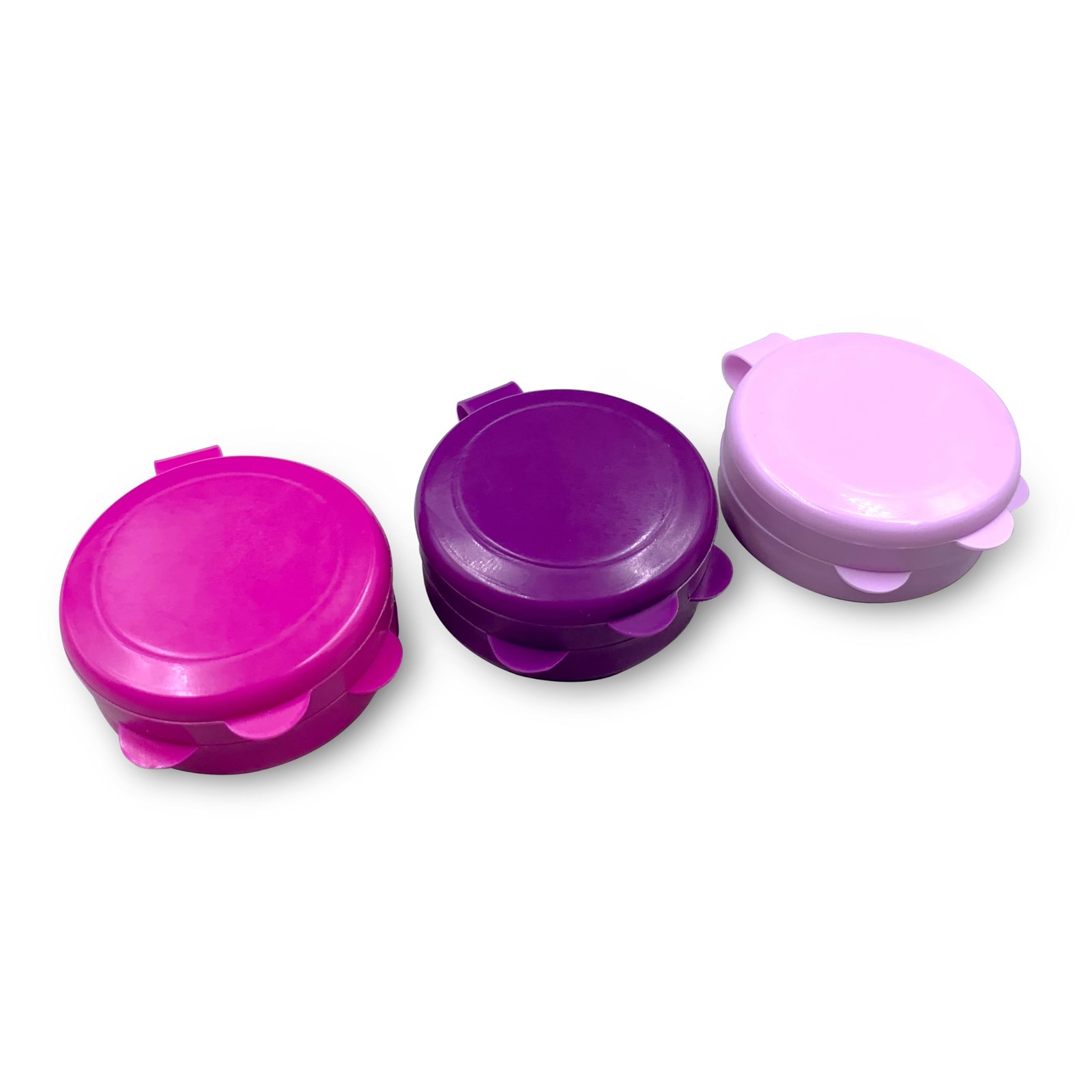 Deke Home - Pill Container Small, Round 3 Count (Pack of 1), Pink