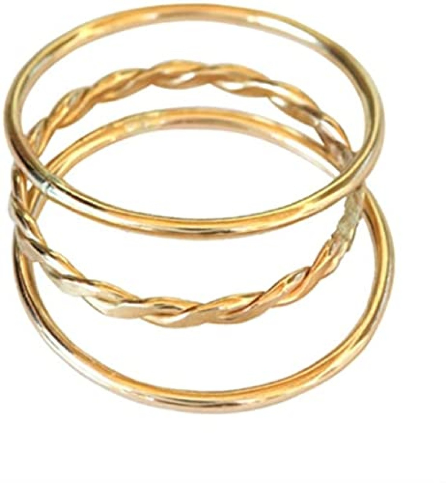 14K Gold Toe Ring –Gold Filled 3 Separate Toe Rings - Fitted Size 5 – For Women