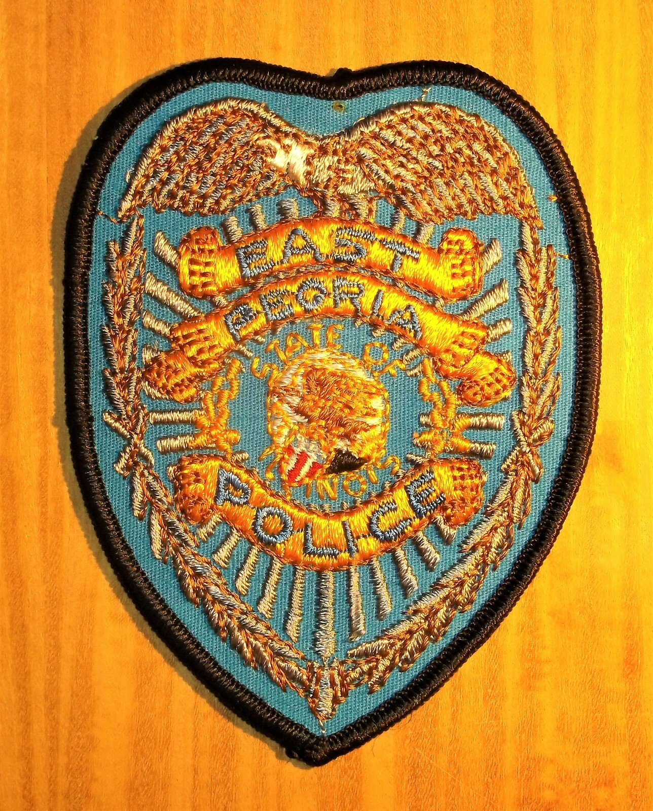 GEMSCO NOS Vintage Collectible Patch POLICE EAST PEORIA IL - Original 1976 MINT