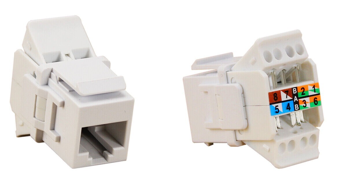 Primex 135-0351 Cat6 RJ45 Tool-Less Speed Star Keystone Jacks 5pack