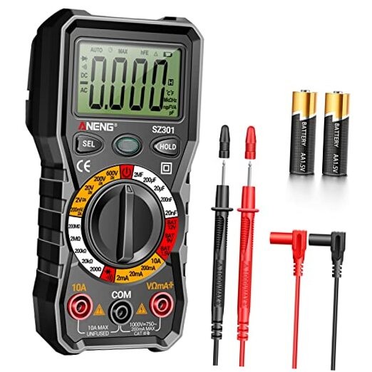 Black DC AC Voltmeter with Case - DC AC Voltmeter - Ohm Volt Amp SZ301