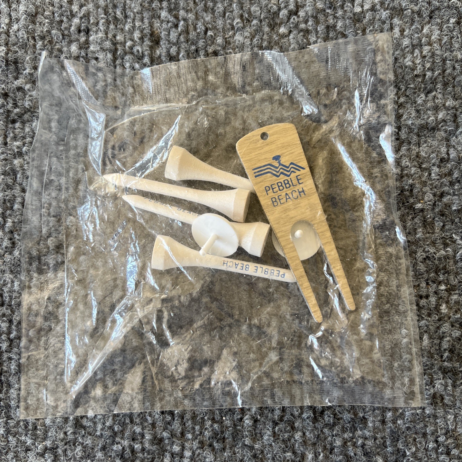 Pebble Beach Golf Links NOS Divot Tool-Ball Marker-Logo Tees