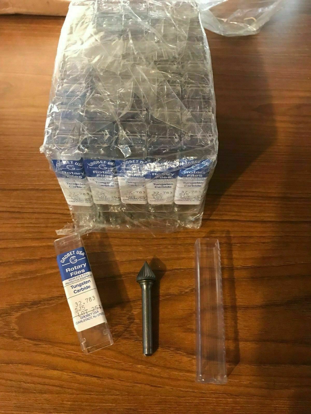 1x NEW GROBET Tungsten Carbide Rotary File Burr SJ5 Single - Cone Shape - 1/2"