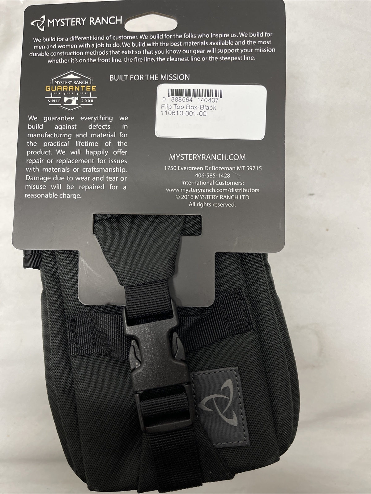 MYSTERY RANCH FLIP BOX POCKET Black PADDED CASE