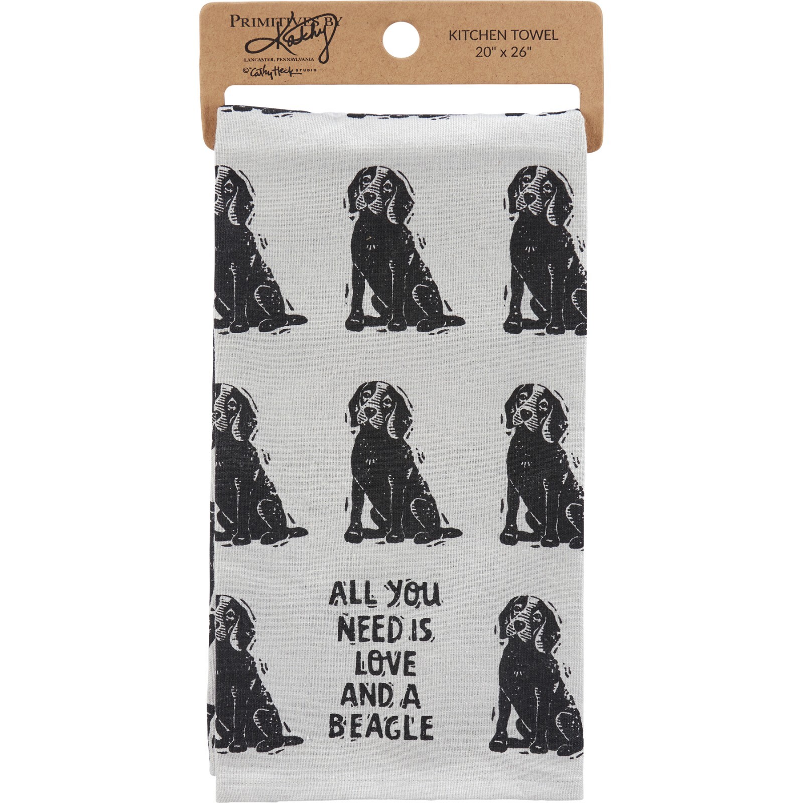 Primitives by Kathy Kitchen Towel - All you need is Love and a Beagle 452490