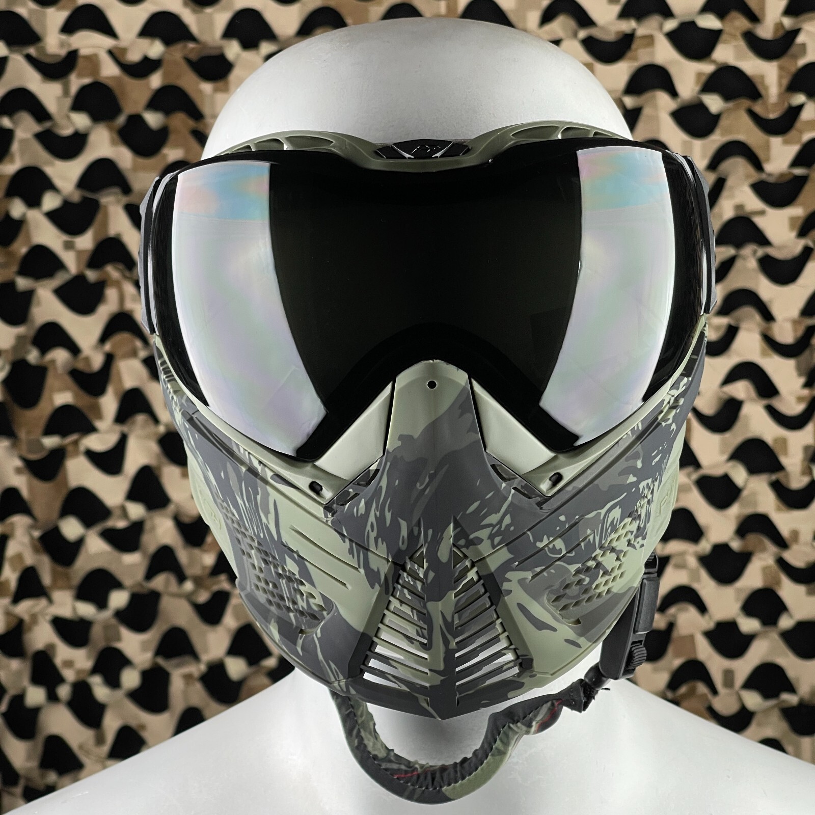NEW Push Unite Paintball Mask - Olive Camo w/ Smoke Lens