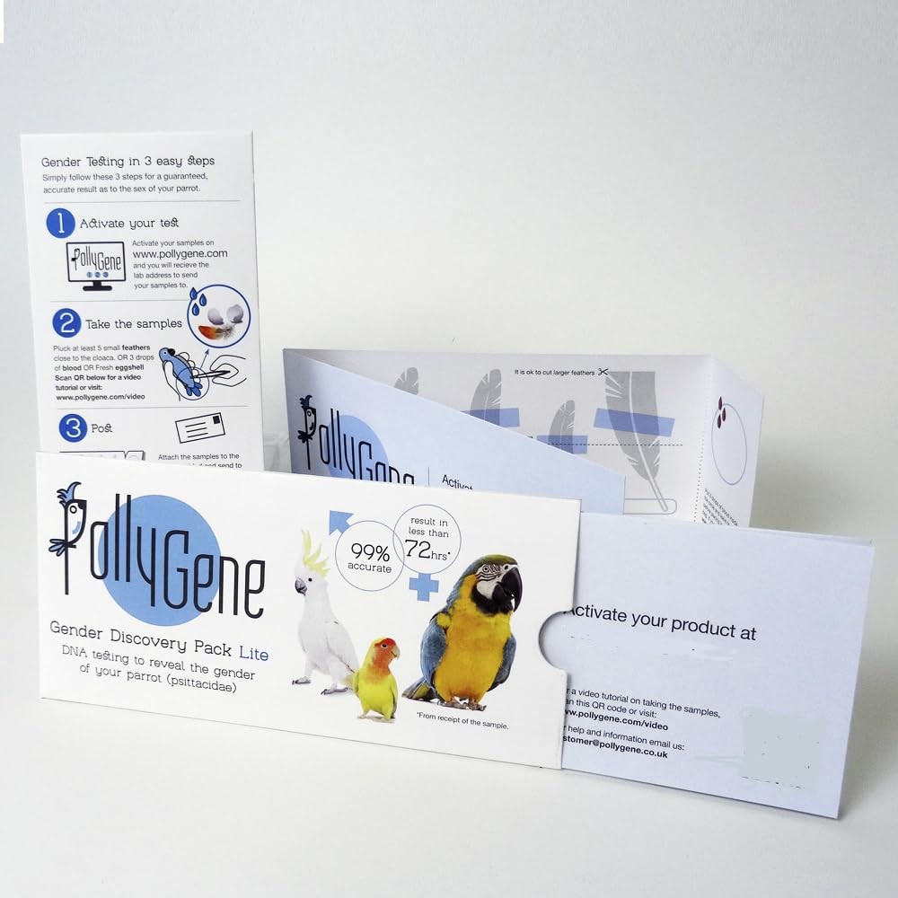 Parrot DNA Gender Test – Bird Sexing Kit for African Grey, Macaw, Budgerigar,...