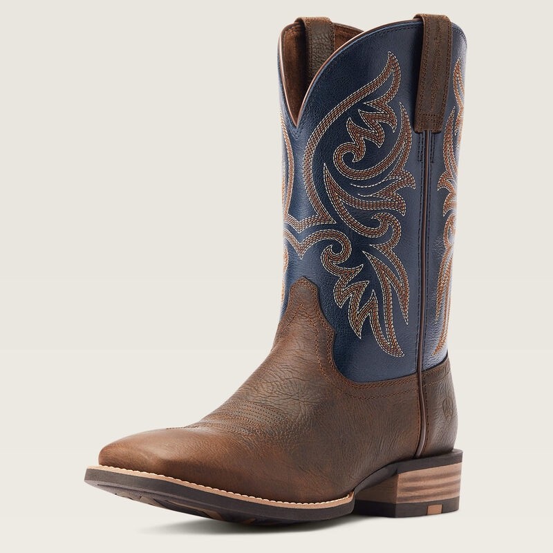 New Men's ARIAT SLINGSHOT Brow/Blue Leather 11" Western Cowboy Boots 10044566