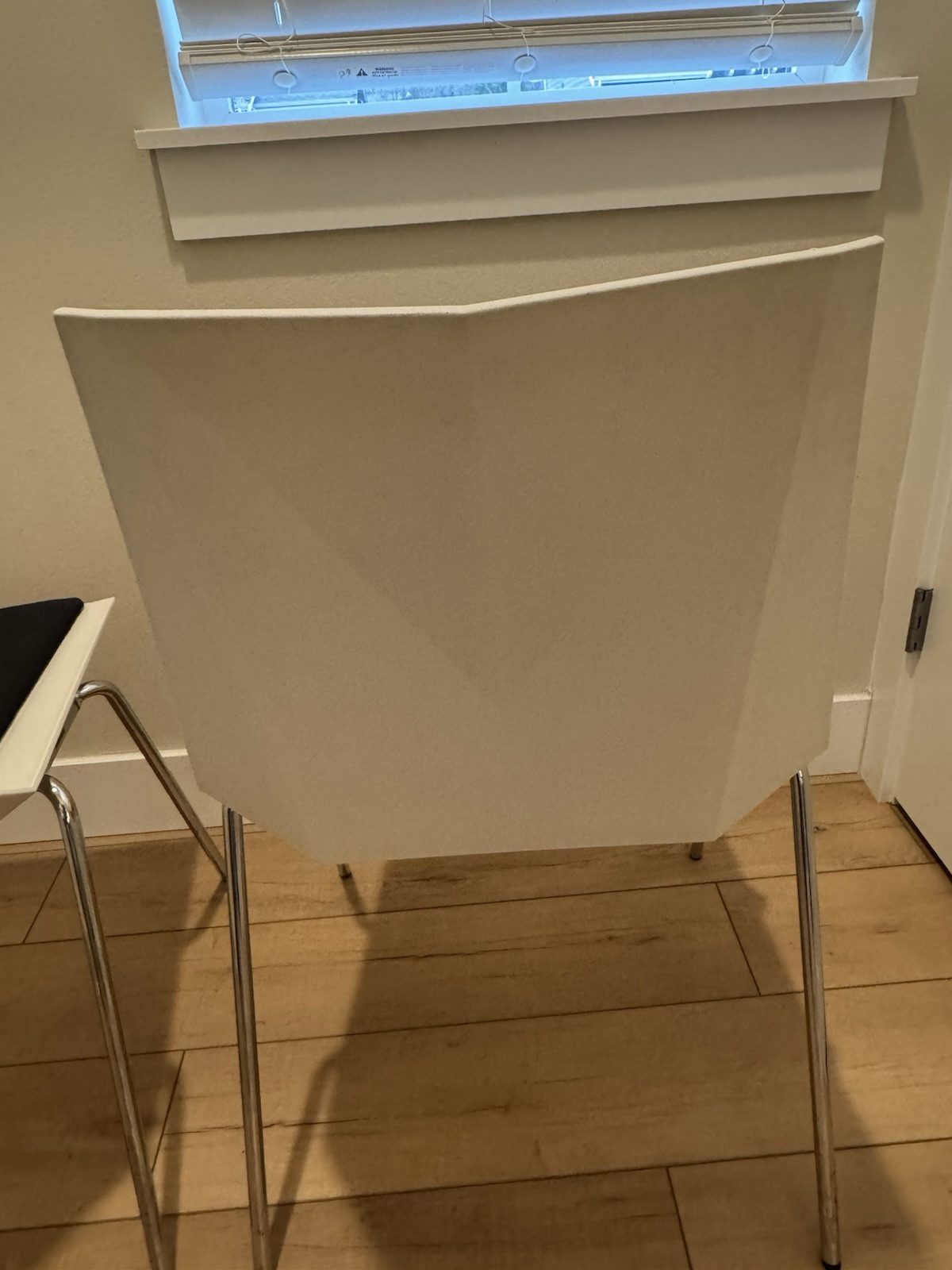 Mid Century Modern Chairs White Black Chrome Klaessons Mayflower Set Of 2