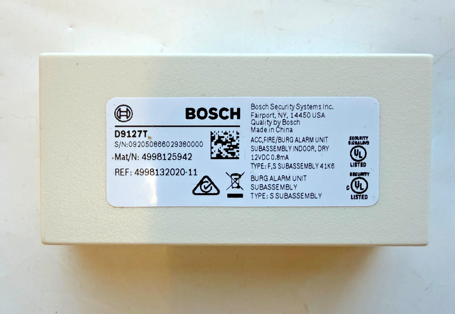 Bosch D9127T Security Alarm POPIT Input Module ONLY