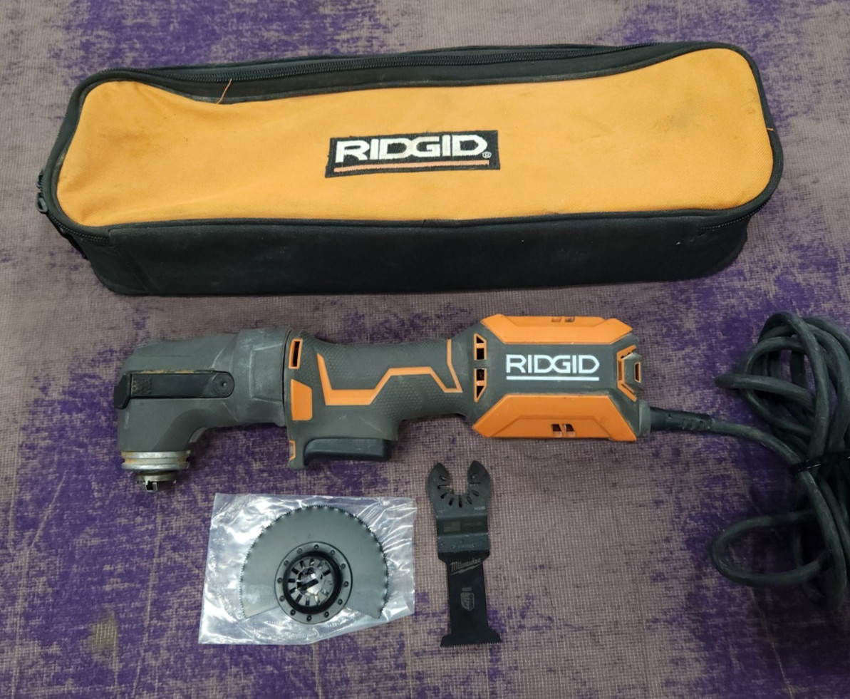 RIDGID R28700 4 Amp Corded Oscillating Multi-Tool w/ Bag Tested Works Great
