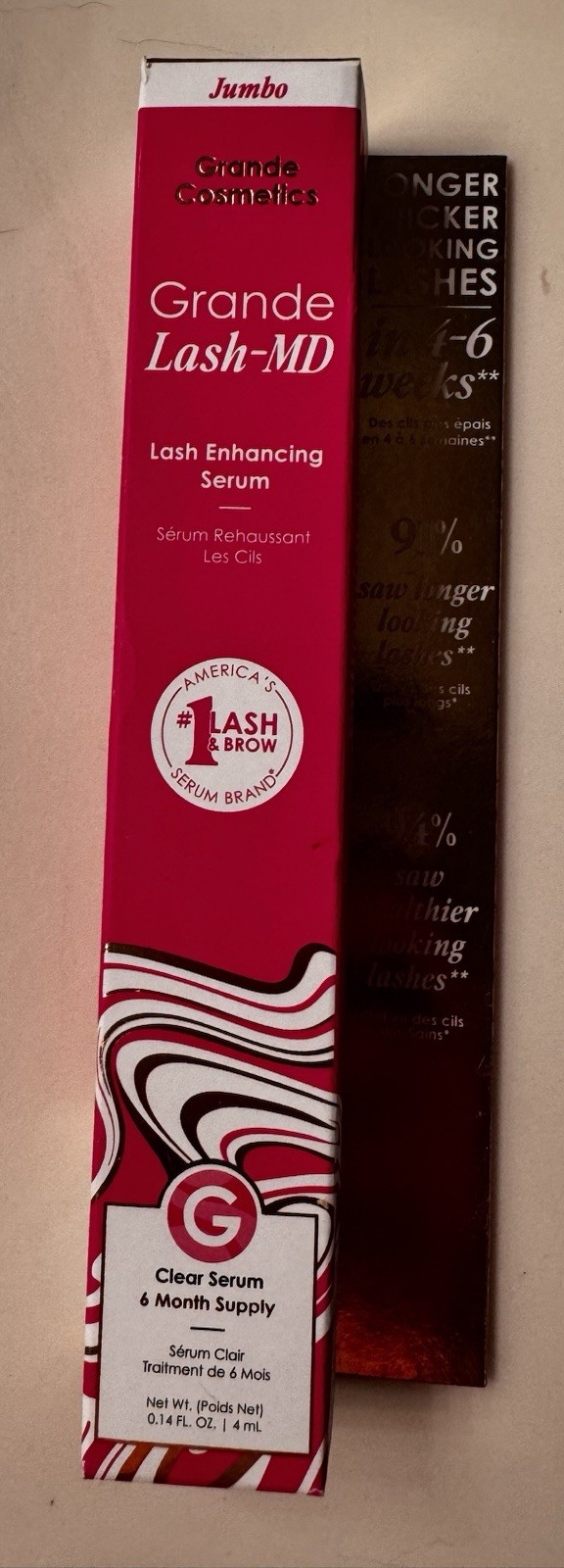 GrandeLASH-MD Lash Enhancing Serum, 0.14oz/6 Months Supply, *AUTHENTIC/SEALED*