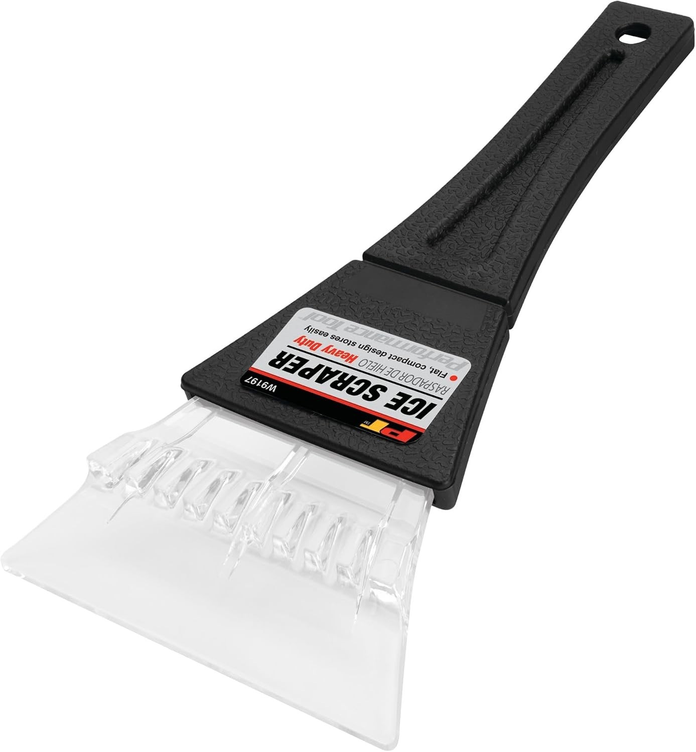 Compact Plastic Windshield Ice Scraper | Automotive window ice-ripping teeth....