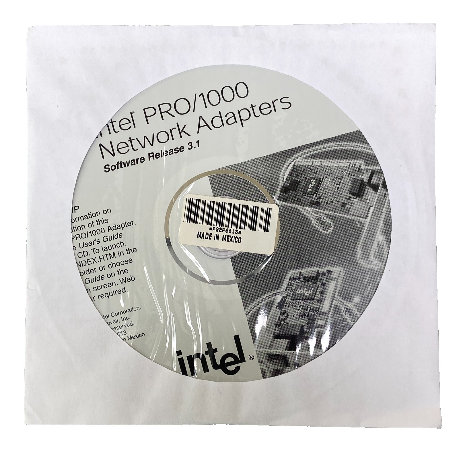 Sealed Vintage Intel Pro/1000 Network Adapters Drivers CD Ver 3.1 Vintage PC NEW