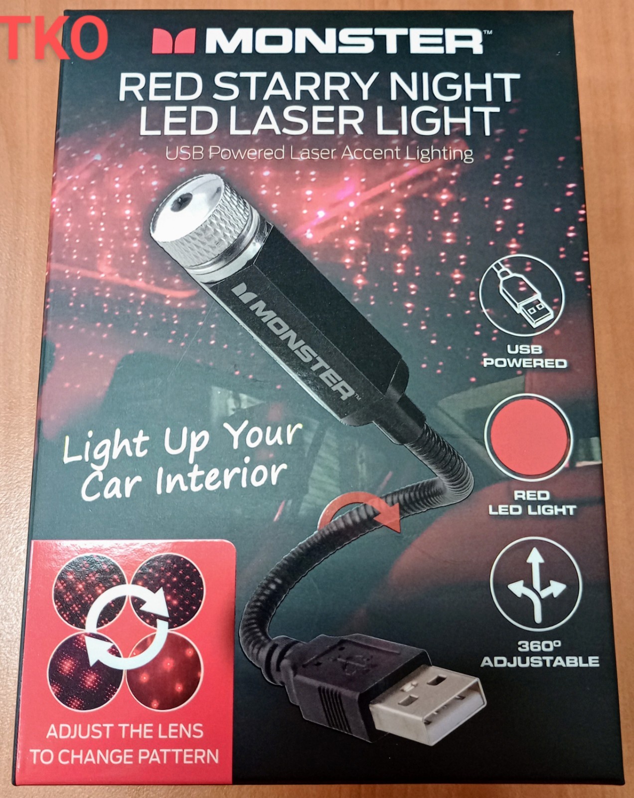 ❤️Red ✨Starry Night ✨LED Laser Light ▪️USB Powered▪️Flexible ▪️Adjustable Lens