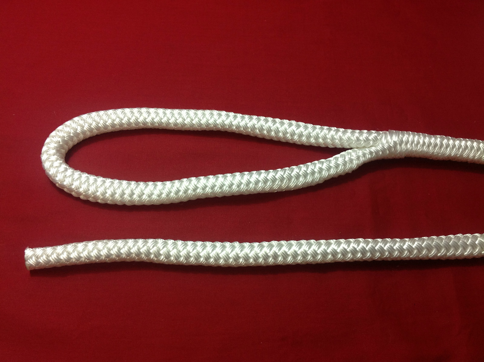 DOCK LINE 1/2" x 20' WHITE PREMIUM NYLON BRAIDED CORDCRAFT