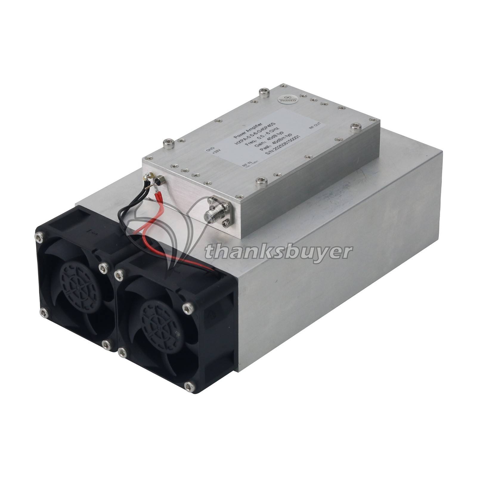 RF Microwave 0.5-6G Power Amplifier 45dB Gain 10W with SMA Female Connector