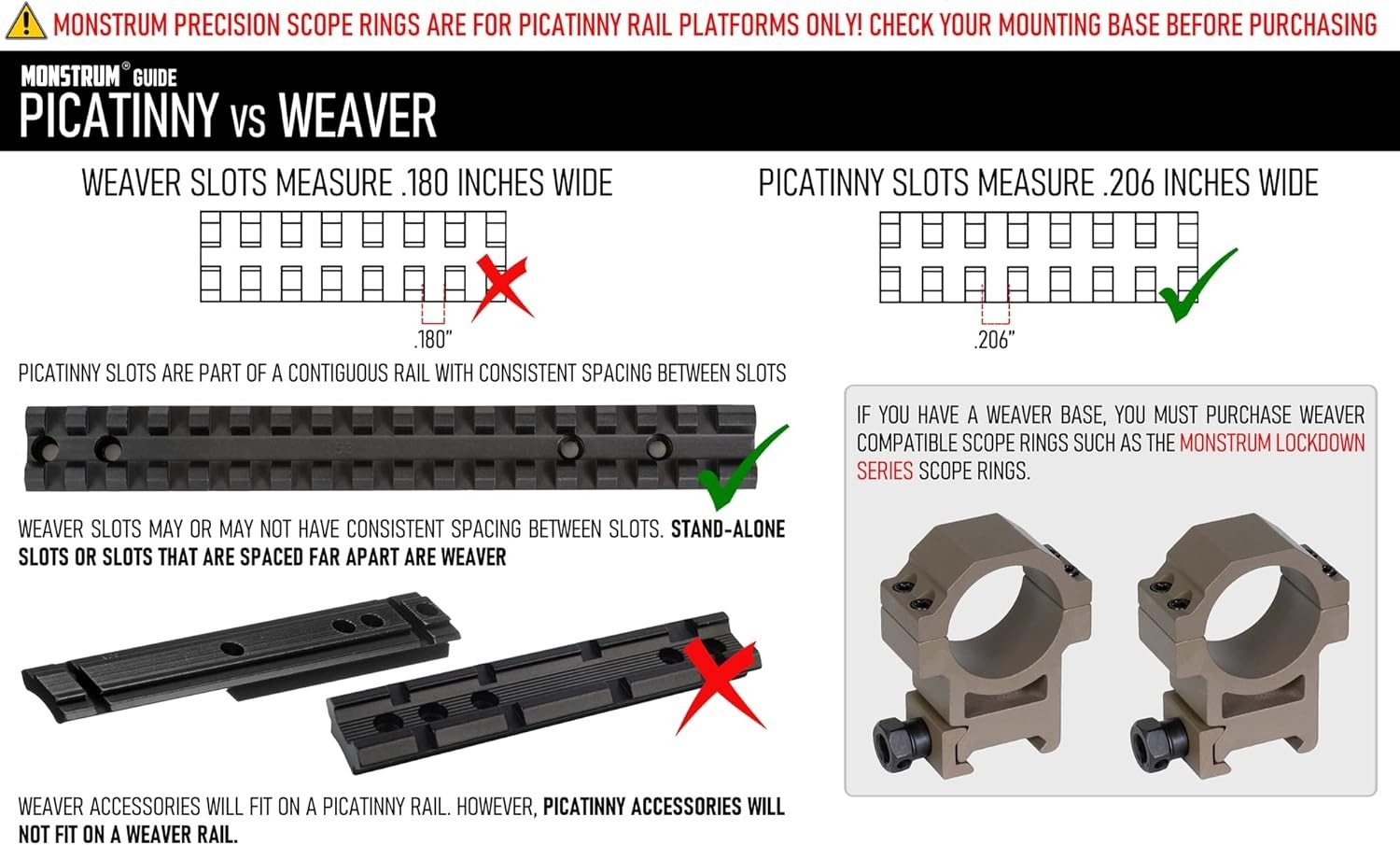Precision Picatinny Scope Rings | 30 mm Diameter | 1.35 inch Height - Extra High
