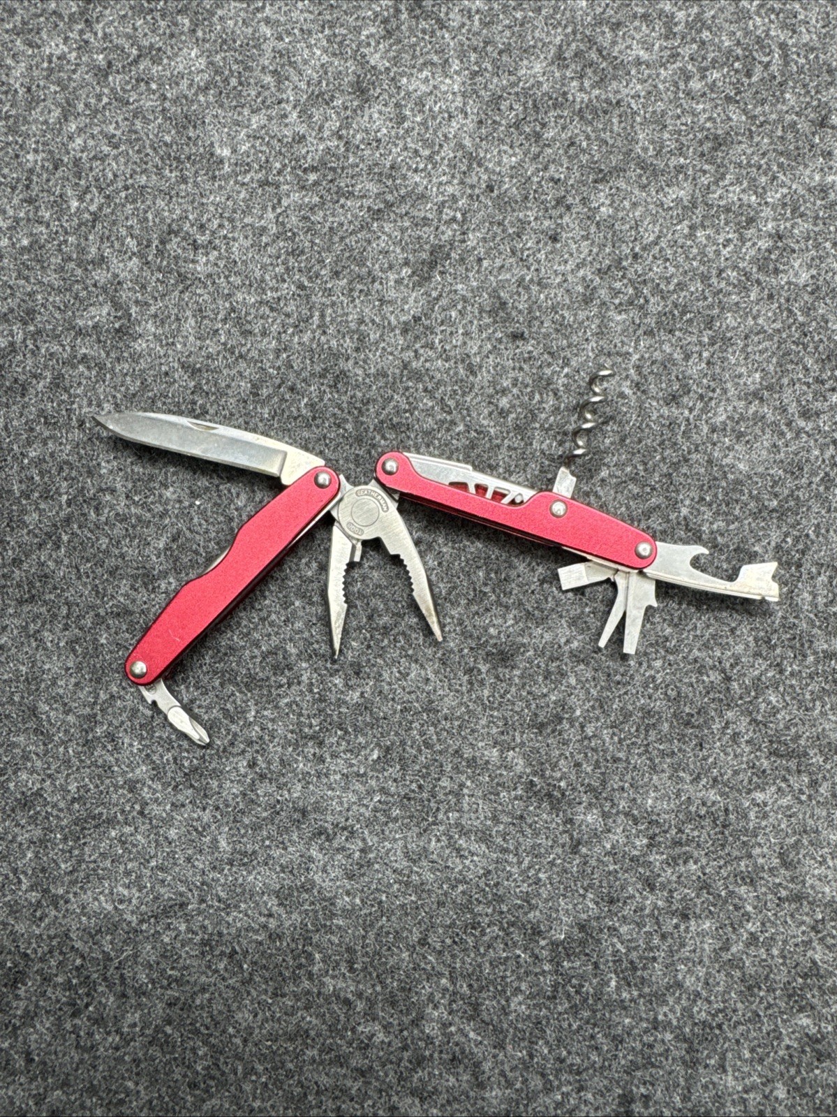 Rare Leatherman Red Multi Tool Hunting /Camping