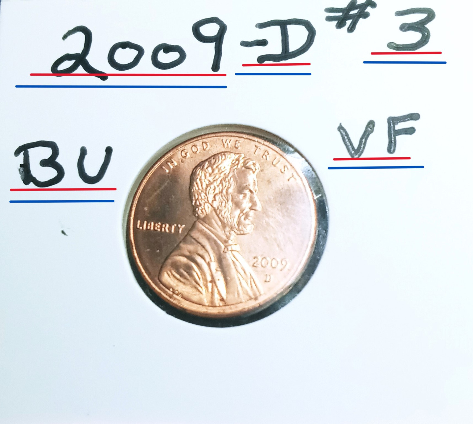 2009 D Lincoln Penny # 3 Professional Years From BU SET Rare Gem