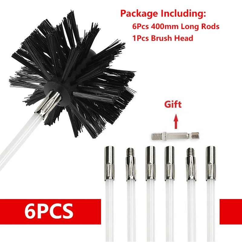 Chimney Brush Vent Cleaner Sweep rotary Kit New!- Free Shipping