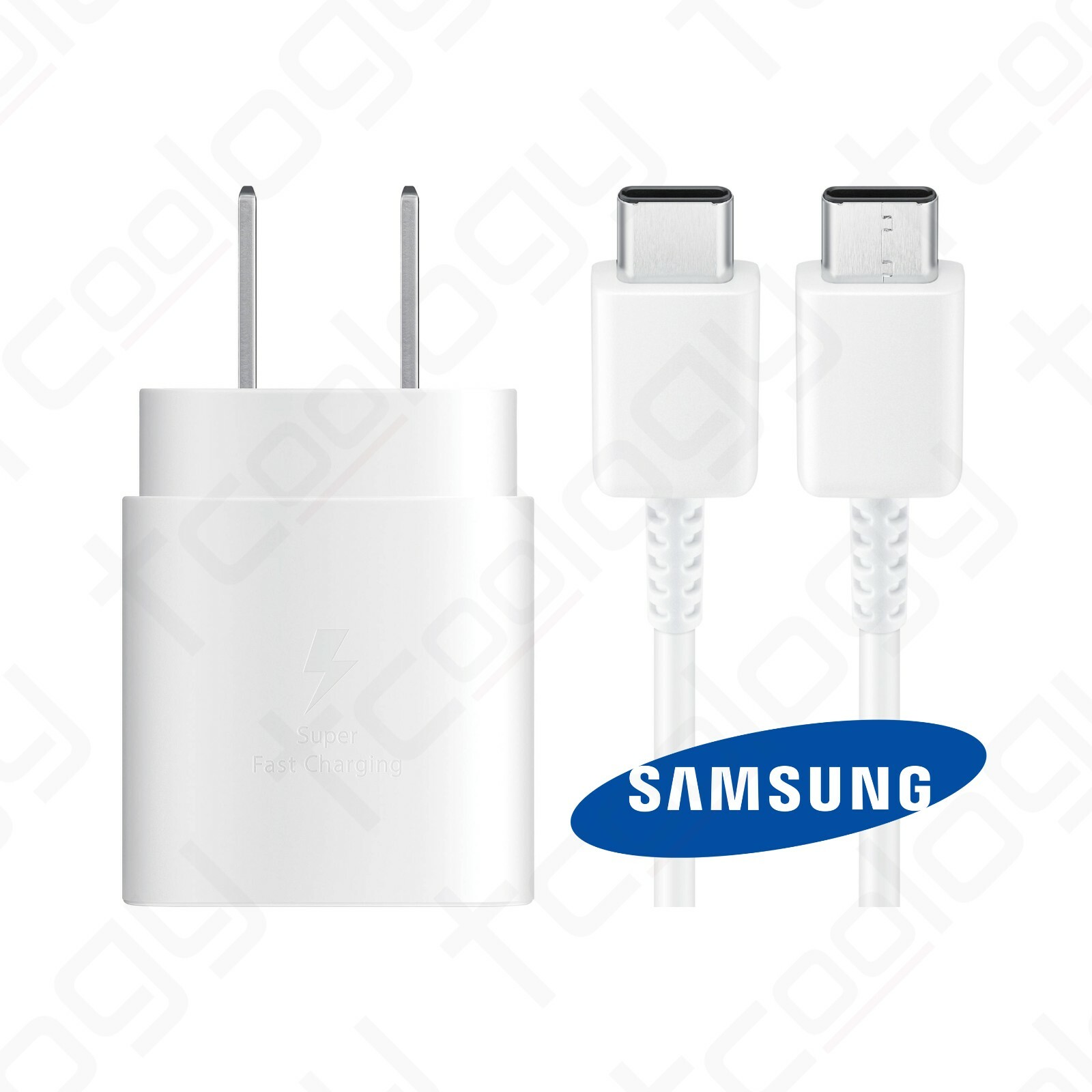 Original Samsung Galaxy S20, S20 FE, S21 FE USB-C 25W Fast Wall Charger & Cable