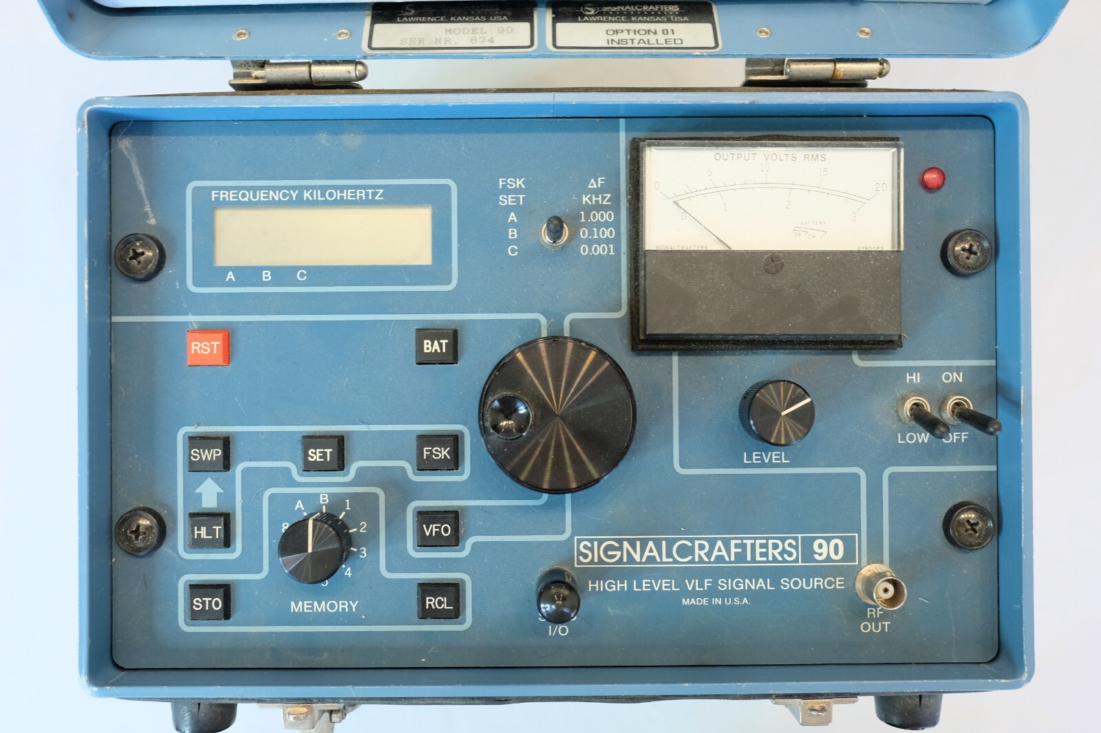 Signalcrafters Model 90 High Level VLF Signal Source / Meter - FOR REPAIR