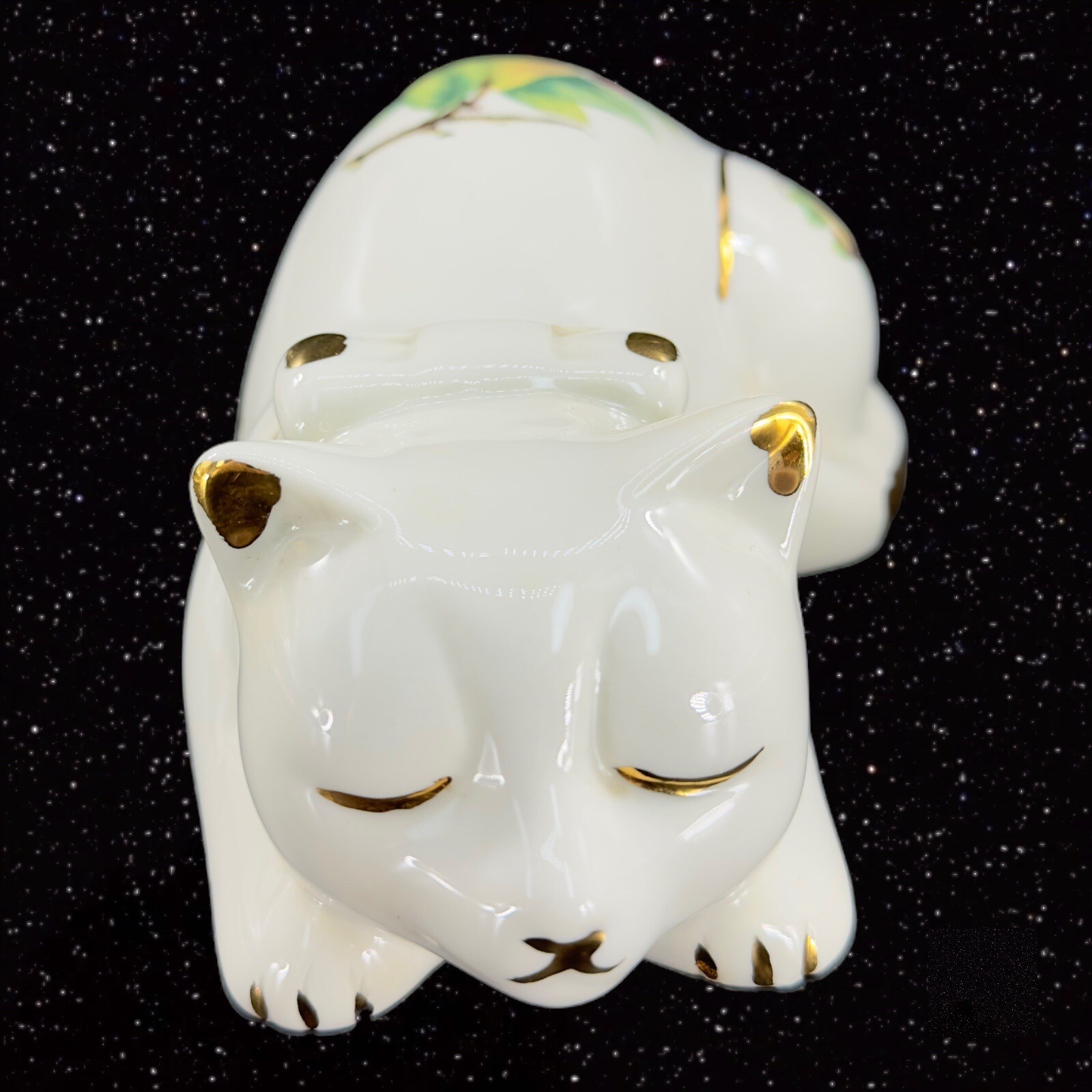 Formalities Baum Bros Ceramic Porcelain Resting Sleeping Painted Cat Figurine