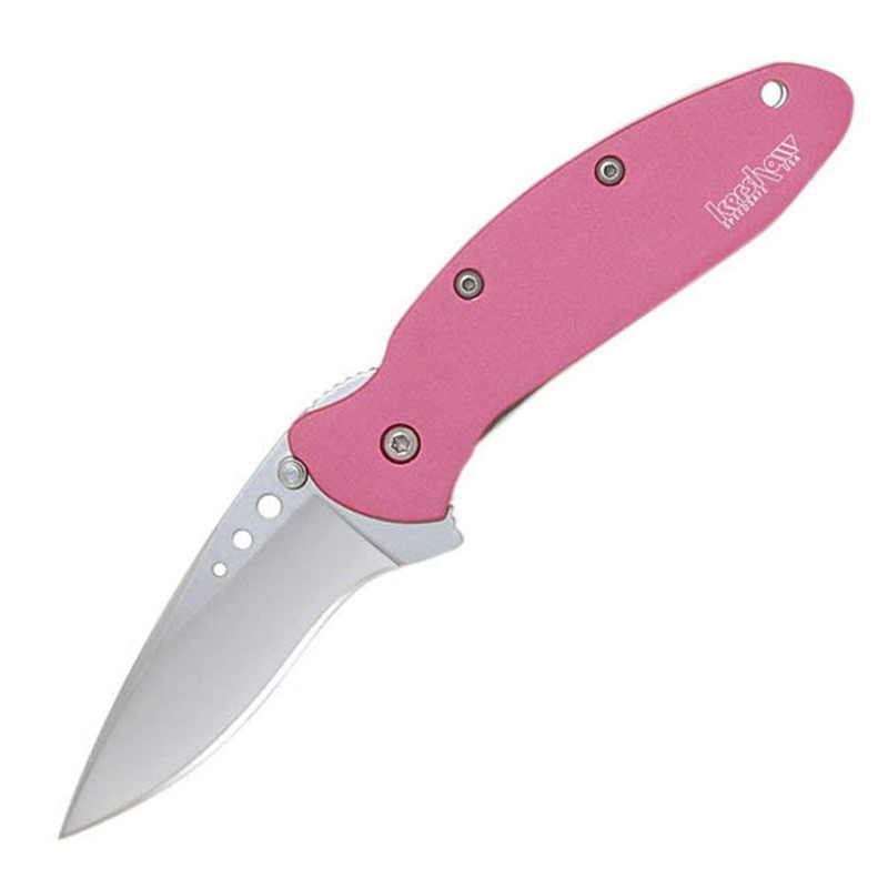 Kershaw Chive Pink Pocket Knife 1.9 420Hc Steel Blade 410 Stainless Steel