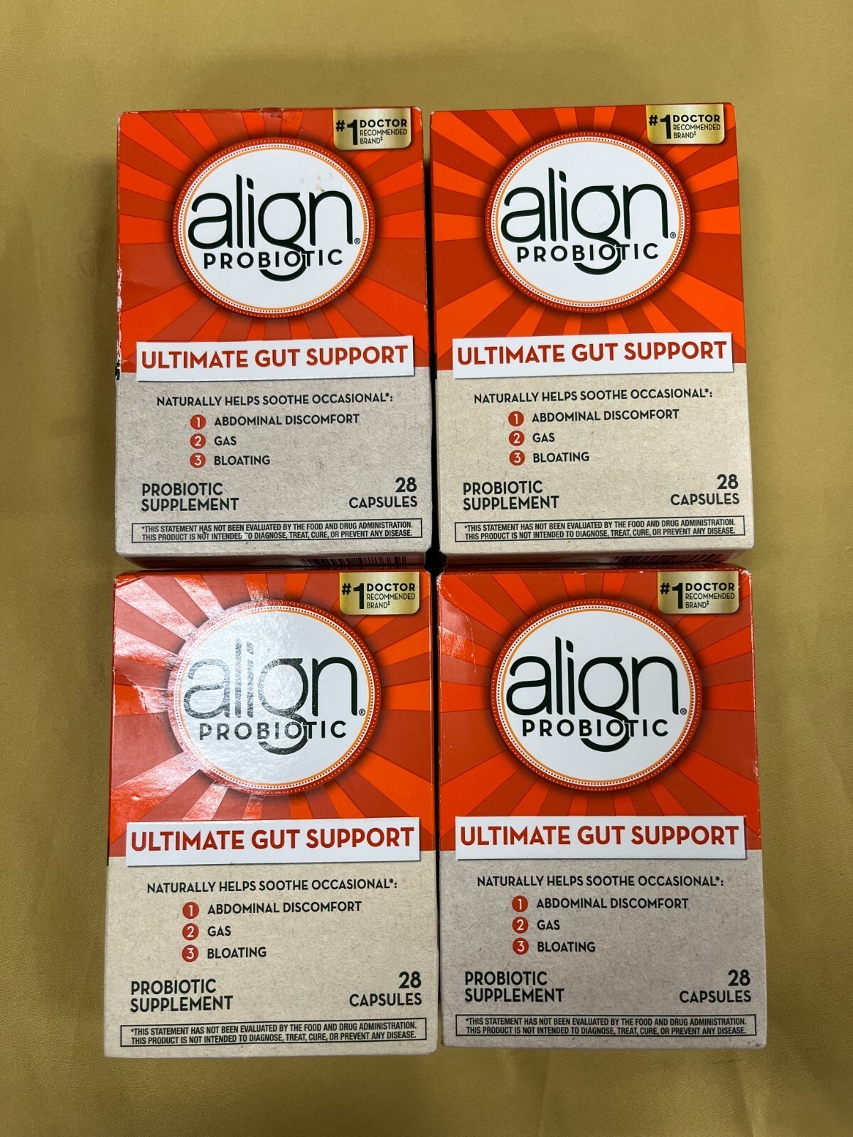 4 New Align Probiotic Ultimate Gut Support - 28 Capsules Each Box Exp. 07/26+