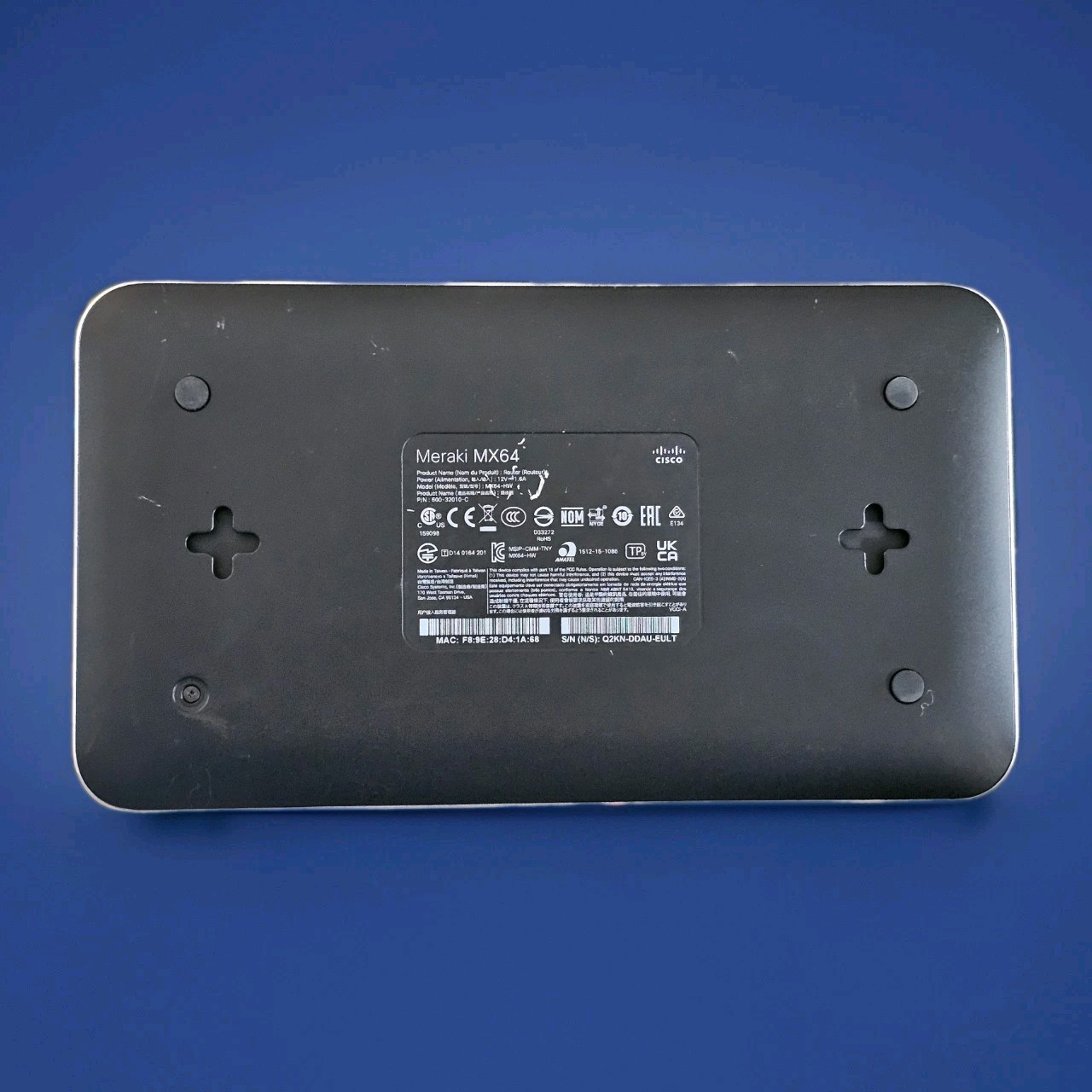 Cisco Meraki MX64 Router Cloud Managed Security (untested)