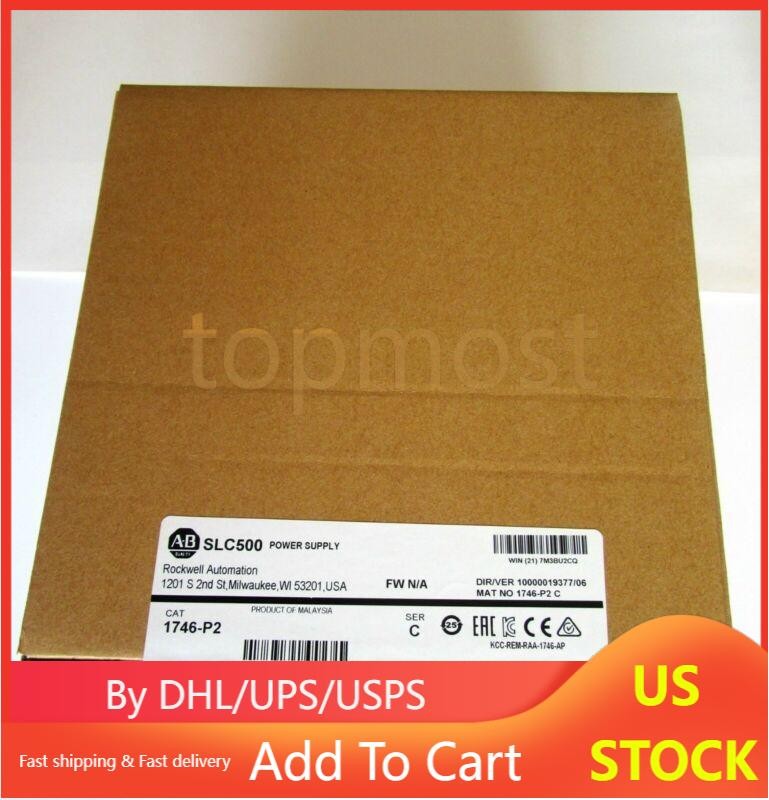 Factory Sealed AB 1746-P2 Chassis Power Supply PLC Allen-Bradley 1746-P2 New