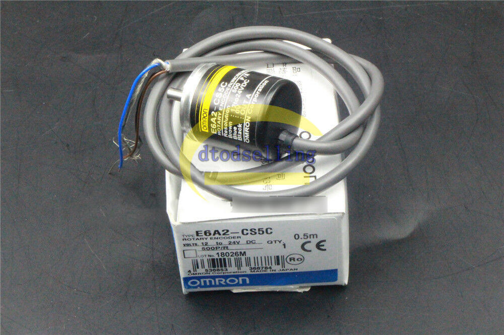 ONE OMRON E6A2CS5C E6A2-CS5C 500P/R Rotary Encoder New